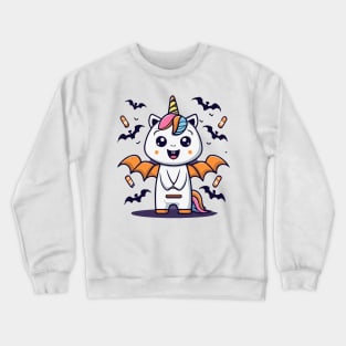 The Bat Unicorn Halloween Cute unicorn Crewneck Sweatshirt